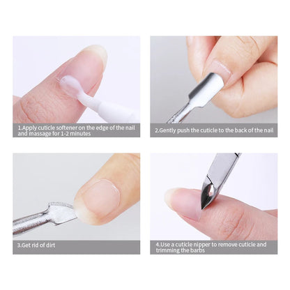 Perfect Nails: Double-Ended Stainless Steel Cuticle Pusher – Limited Stock! - ONE TO FIVE