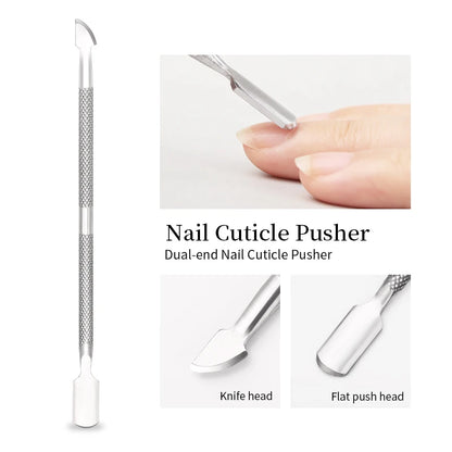 Perfect Nails: Double-Ended Stainless Steel Cuticle Pusher – Limited Stock! - ONE TO FIVE