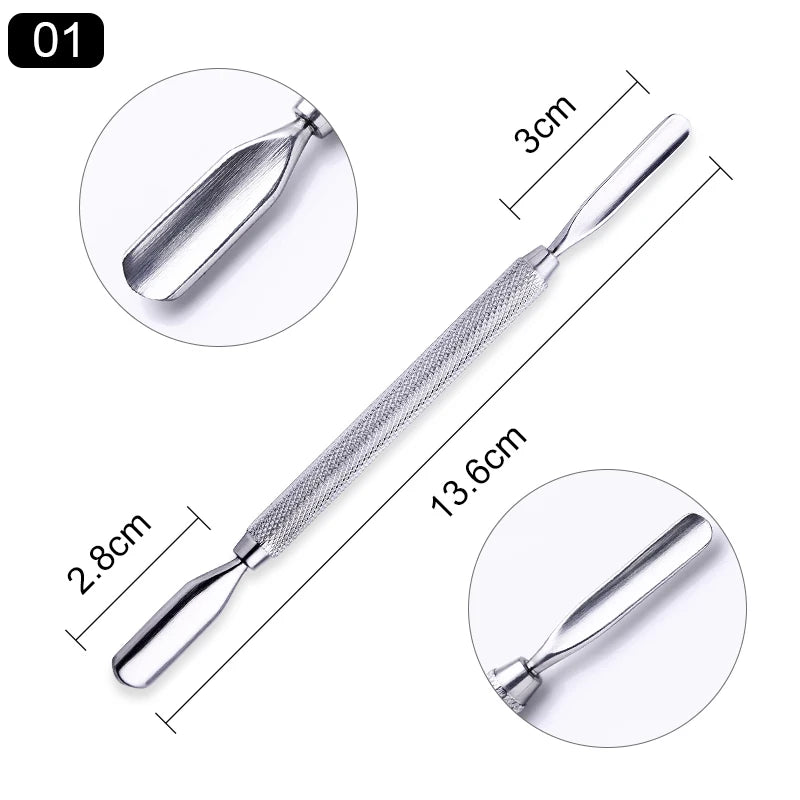 Perfect Nails: Double-Ended Stainless Steel Cuticle Pusher – Limited Stock! - ONE TO FIVE