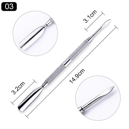 Perfect Nails: Double-Ended Stainless Steel Cuticle Pusher – Limited Stock! - ONE TO FIVE