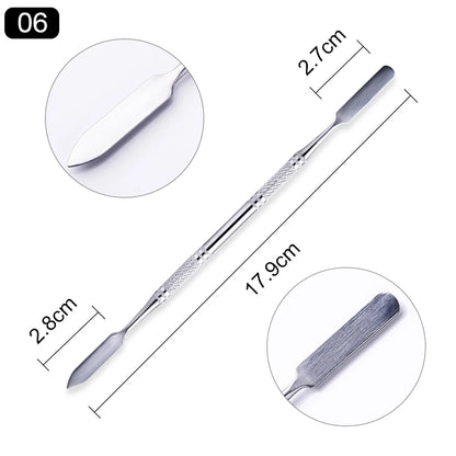 Perfect Nails: Double-Ended Stainless Steel Cuticle Pusher – Limited Stock! - ONE TO FIVE