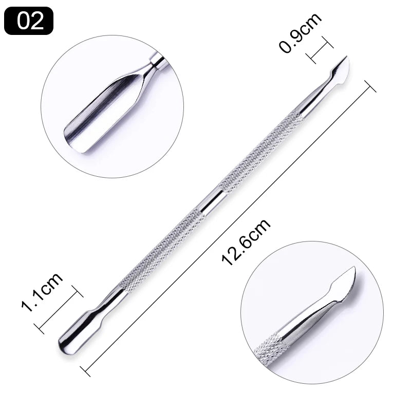 Perfect Nails: Double-Ended Stainless Steel Cuticle Pusher – Limited Stock! - ONE TO FIVE