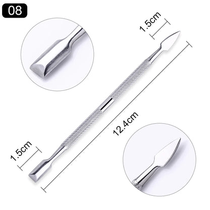 Perfect Nails: Double-Ended Stainless Steel Cuticle Pusher – Limited Stock! - ONE TO FIVE