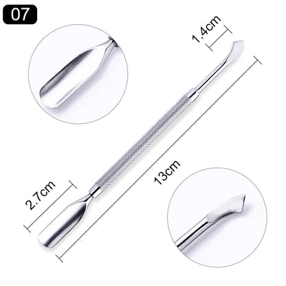 Perfect Nails: Double-Ended Stainless Steel Cuticle Pusher – Limited Stock! - ONE TO FIVE