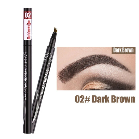 Flawless Brows: Waterproof 3D Tattoo Eyebrow Pen – 5 Natural Shades for Perfect Definition - ONE TO FIVE