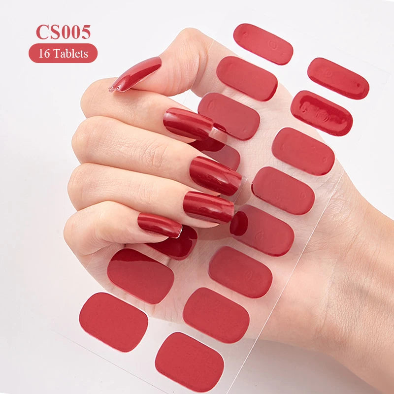 Effortless Elegance: Long-Lasting Wine Red Nail Stickers – Limited Stock! - ONE TO FIVE