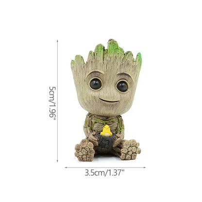 Adorable Charm: Kawaii Groot Figure for Home & Office Display - ONE TO FIVE