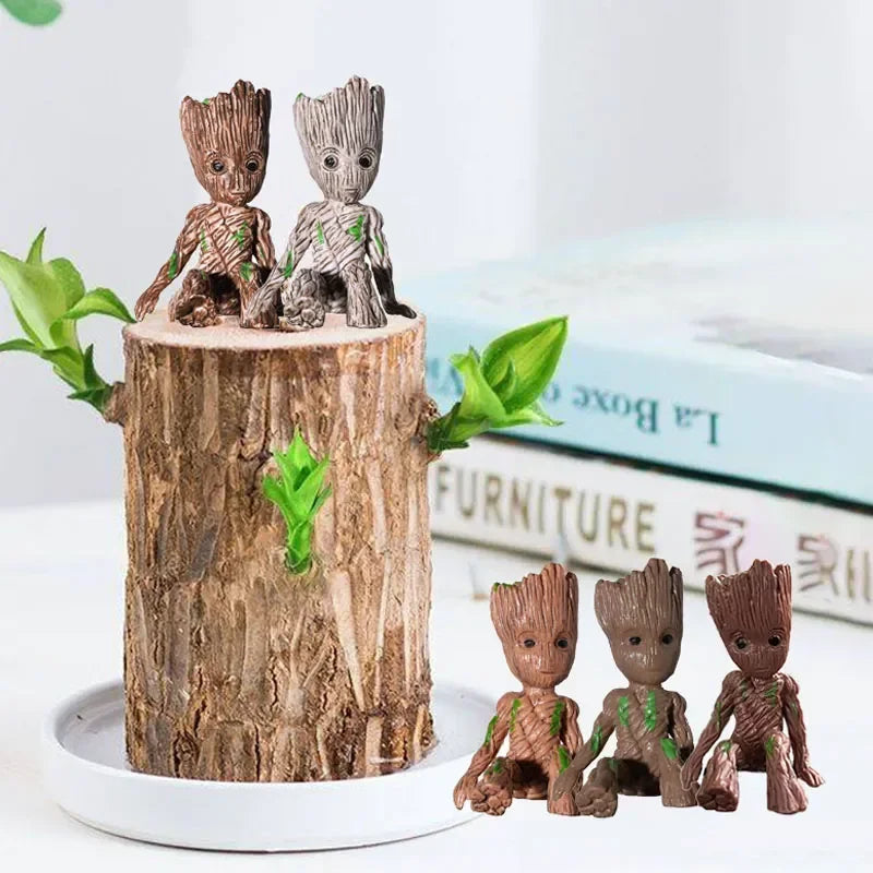 Adorable Charm: Kawaii Groot Figure for Home & Office Display - ONE TO FIVE