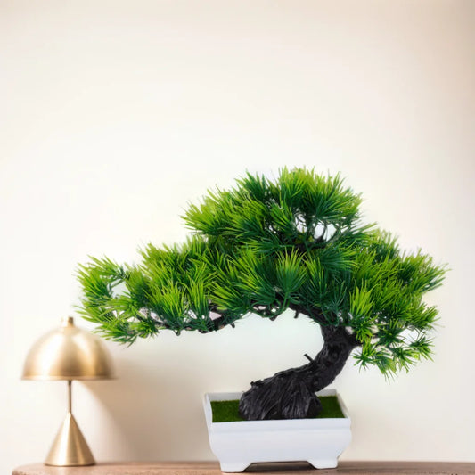 Decorate with Nature: New Green Artificial Bonsai Tree – Perfect for Home, Office, and Events - ONE TO FIVE