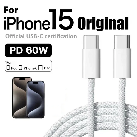 Power Up Fast: 60W PD Fast Charger with 6A USB-C Cable for iPhone, Samsung, Xiaomi - ONE TO FIVE