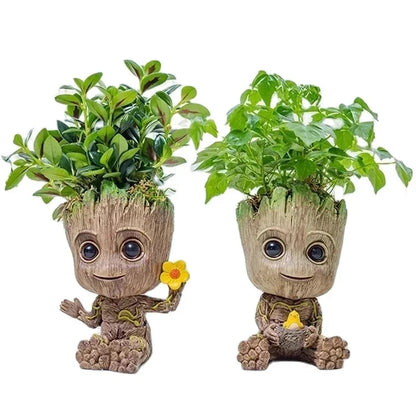 Adorable Charm: Kawaii Groot Figure for Home & Office Display - ONE TO FIVE