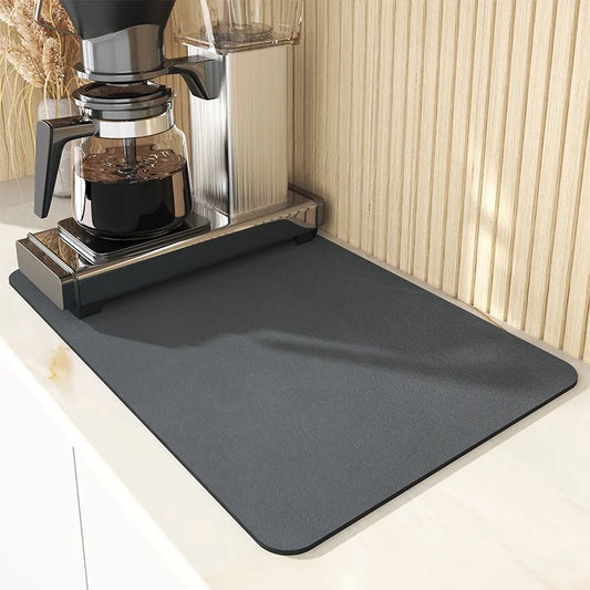 Quick Dry Kitchen Mat: Super Absorbent Anti-Skid Drying Pad for Tableware - ONE TO FIVE