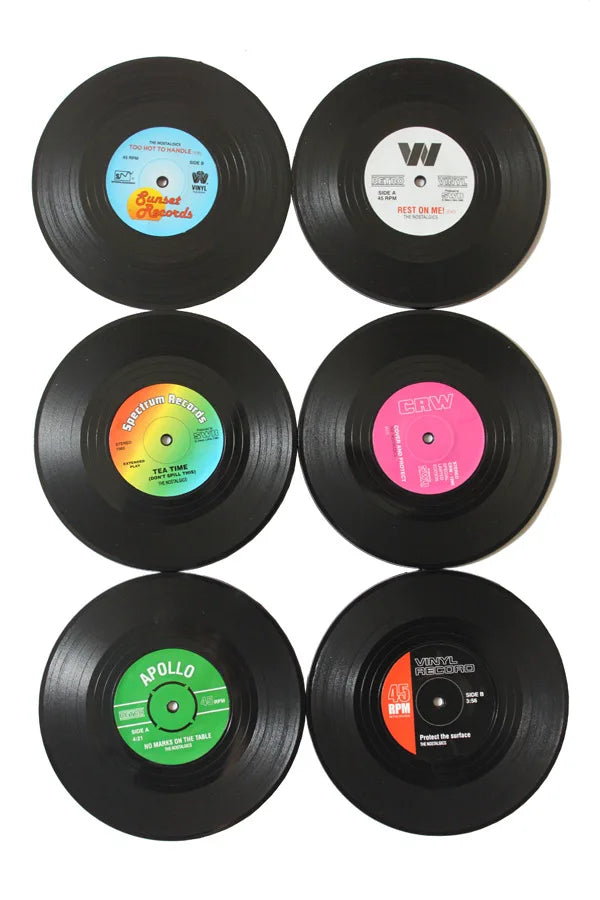 Retro Vibes: Vinyl Record Drink Coasters – Perfect for Any Table! - ONE TO FIVE