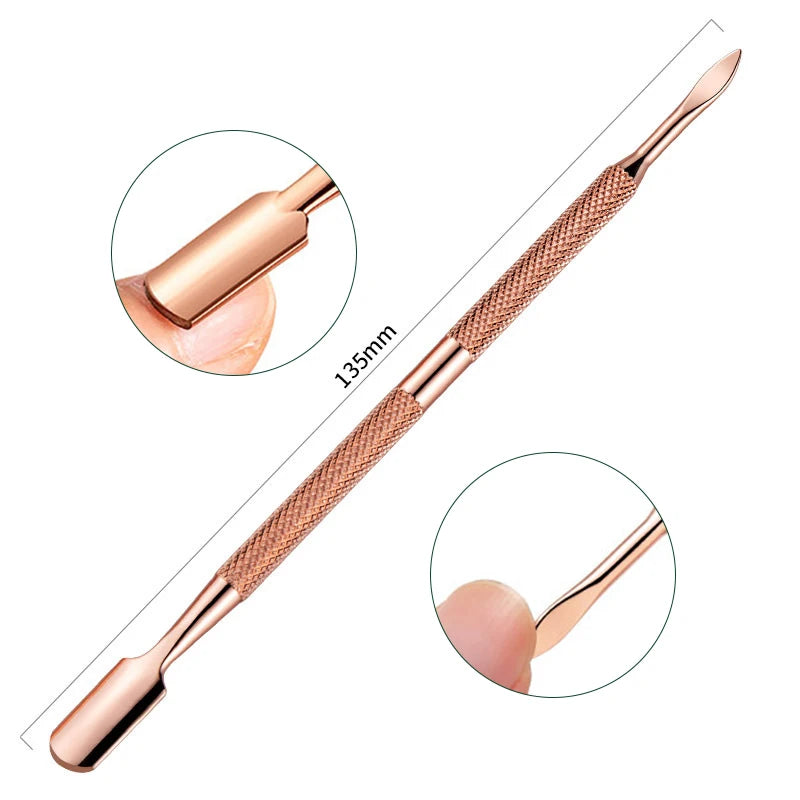 Perfect Nails: Double-Ended Stainless Steel Cuticle Pusher – Limited Stock! - ONE TO FIVE