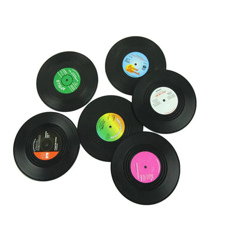 Retro Vibes: Vinyl Record Drink Coasters – Perfect for Any Table! - ONE TO FIVE