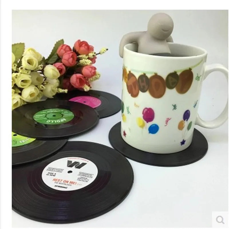 Retro Vibes: Vinyl Record Drink Coasters – Perfect for Any Table! - ONE TO FIVE