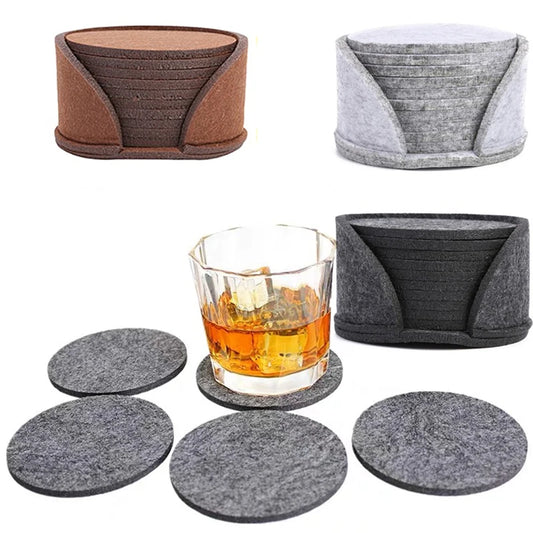 Protect & Style: Heat-Resistant Felt Coasters – Limited Stock! - ONE TO FIVE