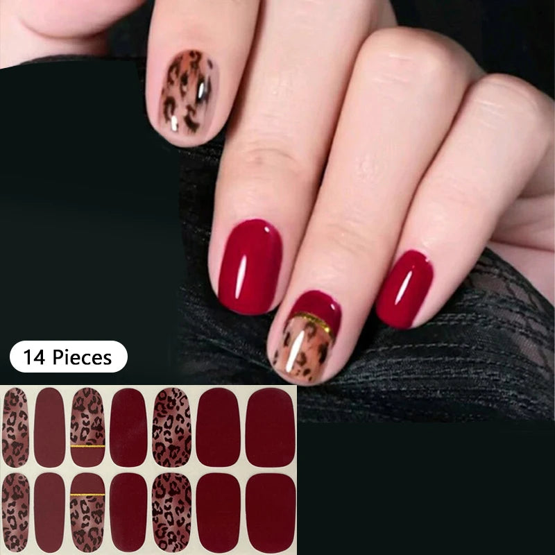 Effortless Elegance: Long-Lasting Wine Red Nail Stickers – Limited Stock! - ONE TO FIVE