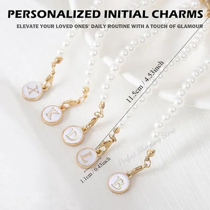 Add a Personal Touch: Letter Charm with Pearl Chain for Tumbler Handles - ONE TO FIVE