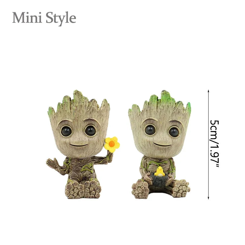 Adorable Charm: Kawaii Groot Figure for Home & Office Display - ONE TO FIVE