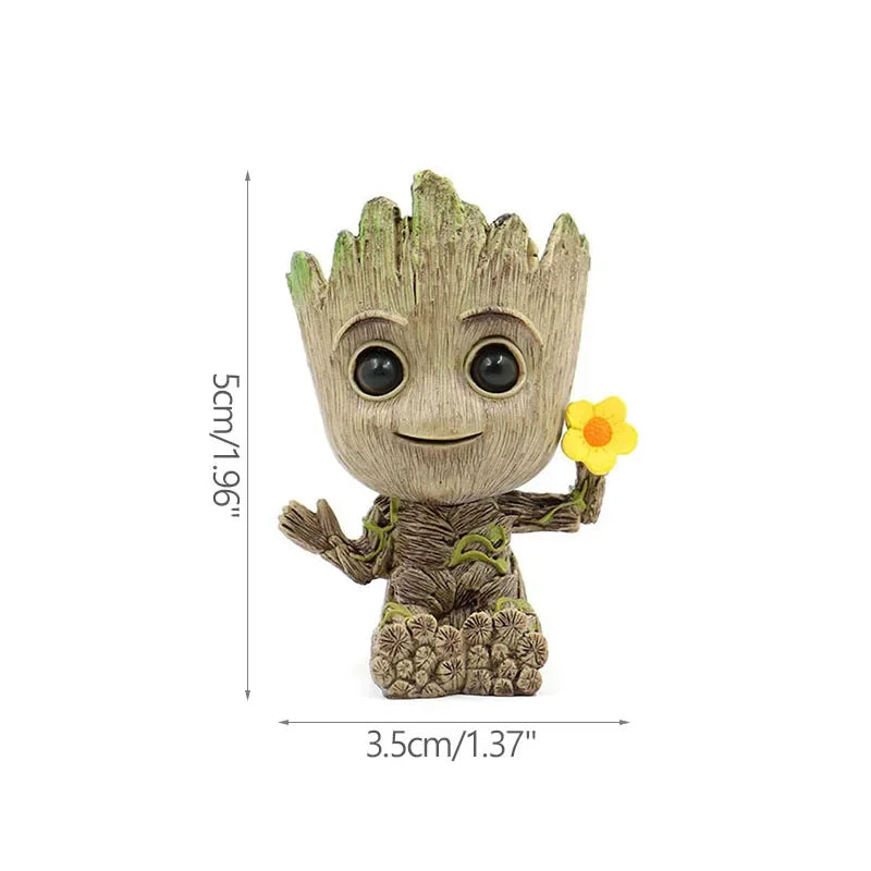 Adorable Charm: Kawaii Groot Figure for Home & Office Display - ONE TO FIVE